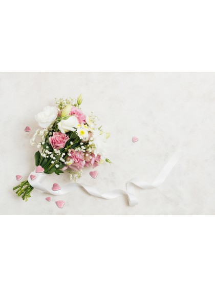 BAG OF 50GR 3D HEARTS TO DISPERSE PASTEL PINK 