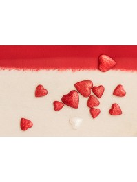 SACHET 50 G COEURS 3D A DISP ROUGE 2CM/1.5CM