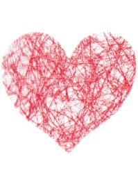 SACHET 100 COEURS ROMANCE A DISPERSER ROUGE 4CM