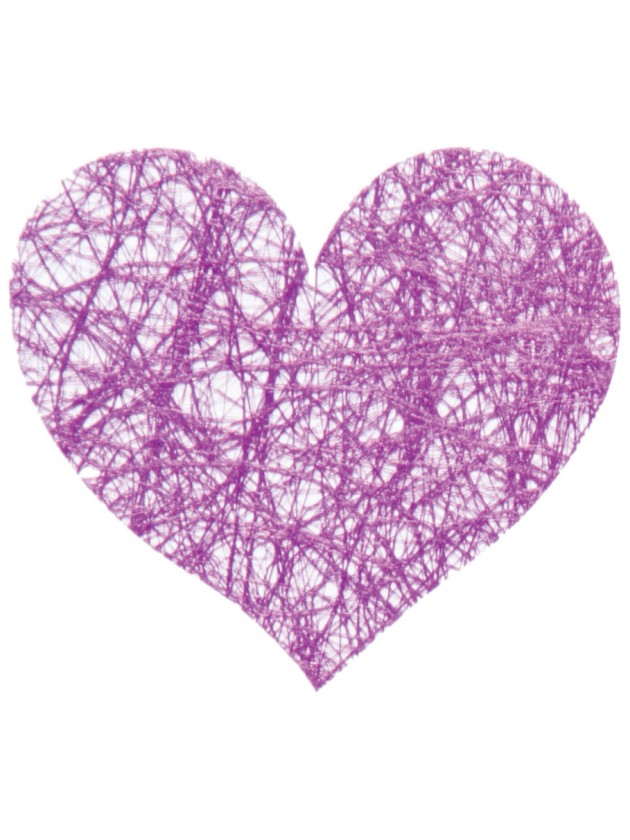 BAG OF 100 LILAC HEARTS ROMANCE TO DISPERSE 4CM