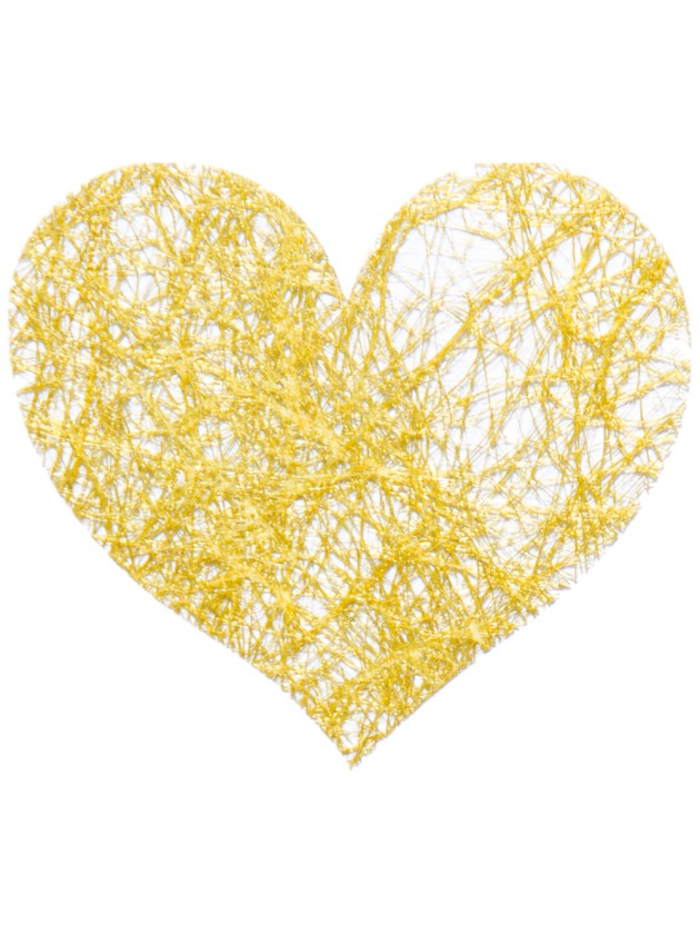 SACHET 100 COEURS ROMANCE A DISPERSER OR METAL 4CM