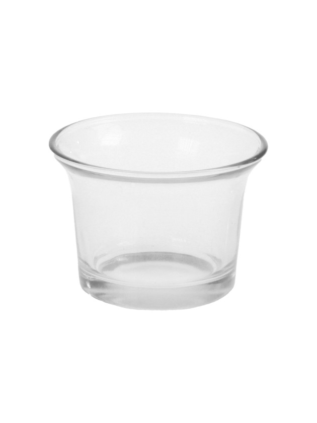 BOUGEOIR CHAUFFE PLAT TRANSPARENT 6.5CM X 4.6CM