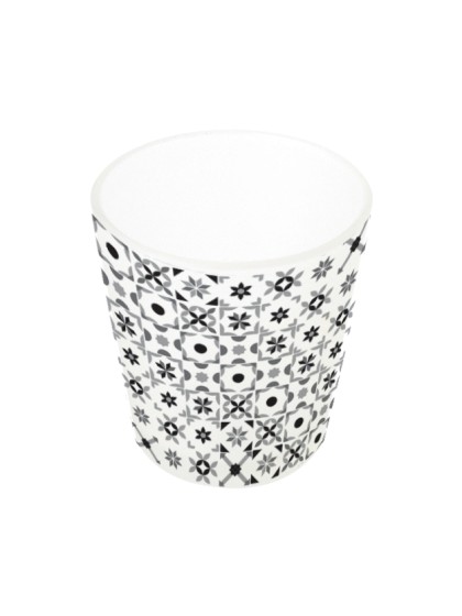 BOUGEOIR VERRE MAJOLIQUE DIA 5.6CM X 6.8CM