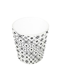 BOUGEOIR VERRE MAJOLIQUE DIA 5.6CM X 6.8CM