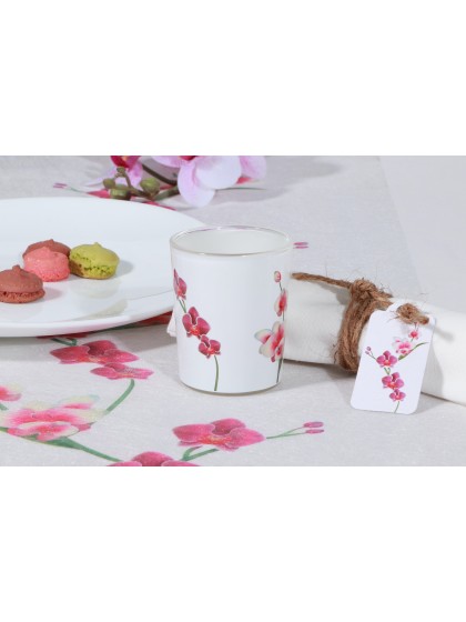 BOUGEOIR VERRE ORCHIDEES DIA 5.6CM X 6.8CM