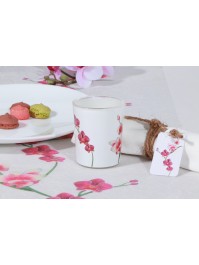 BOUGEOIR VERRE ORCHIDEES DIA 5.6CM X 6.8CM