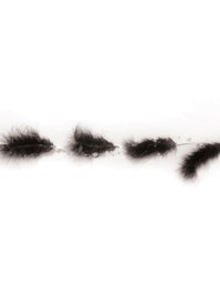 BLACK FEATHER GARLAND 135CM 
