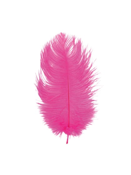 1 FUCHSIA OSTRICH FEATHER 55-60CM