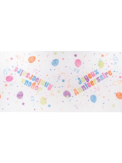 JOYEUX ANNIVERSAIRE TABLE RUNNER 30CM X 5M