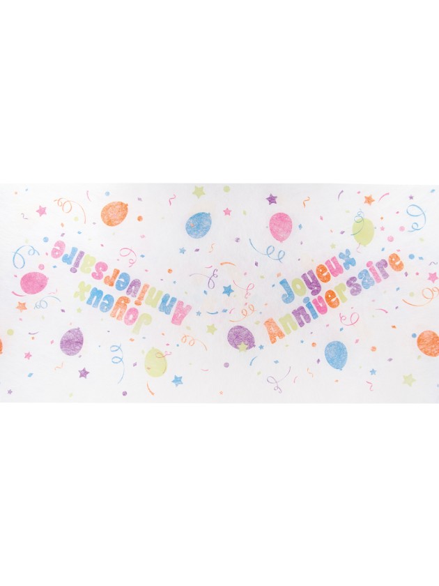 CHEMIN DE TABLE JOYEUX ANNIVERSAIRE 30CM X 5M