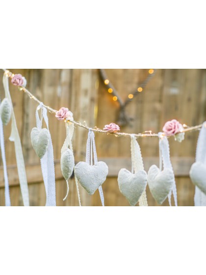 WHITE COTTON LACE RIBBON 2CM X 2M