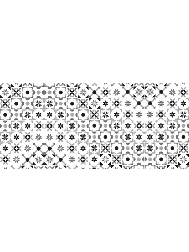 ROMANCE GREY SQUARES TABLE RUNNER 30CM X 5M