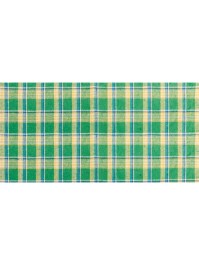 GREEN MADRAS LINEN TABLE RUNNER 28CM X 5M