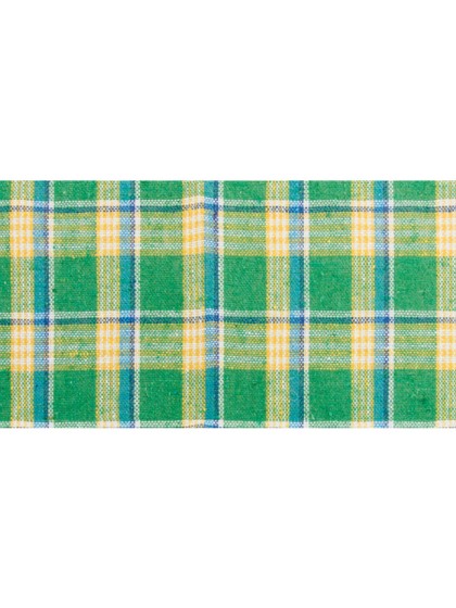 GREEN MADRAS LINEN TABLE RIBBON 10CM X 5M