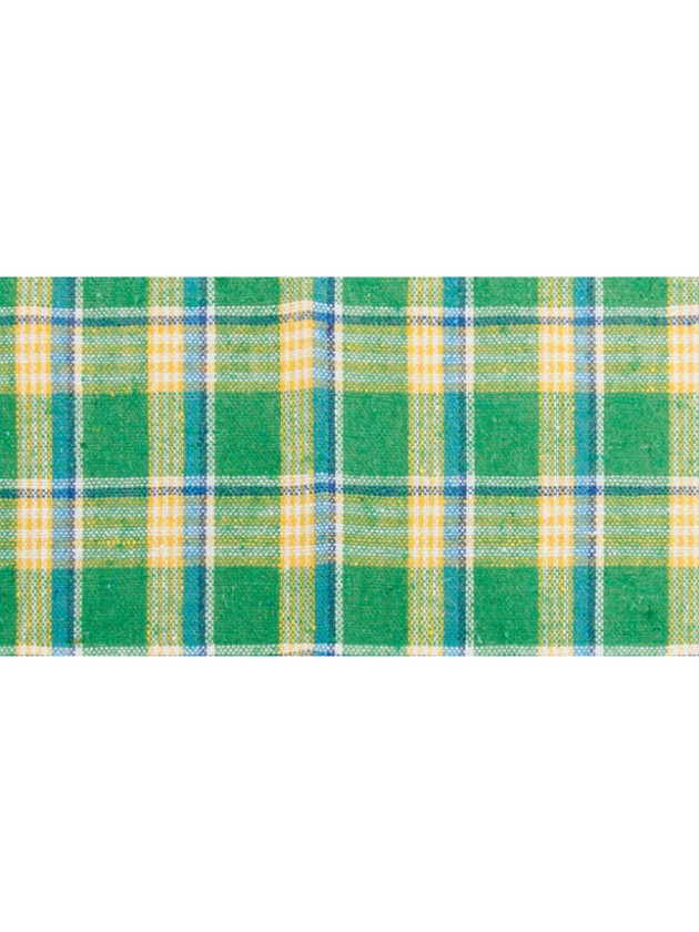 GREEN MADRAS LINEN TABLE RIBBON 10CM X 5M