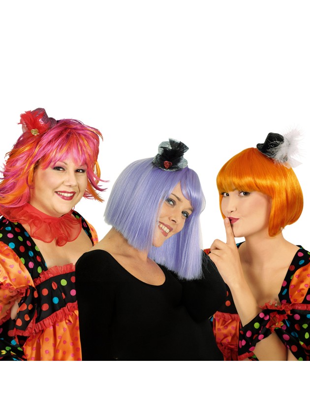 MINI CHAPEAU HAUT DE FORME PAILLETTE AVEC COEUR - 3 COL ASS TU