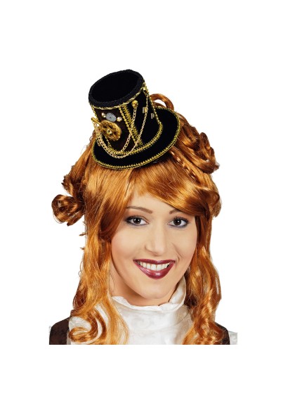 MINI CHAPEAU HAUT DE FORME DE LUXE STEAMPUNK TU