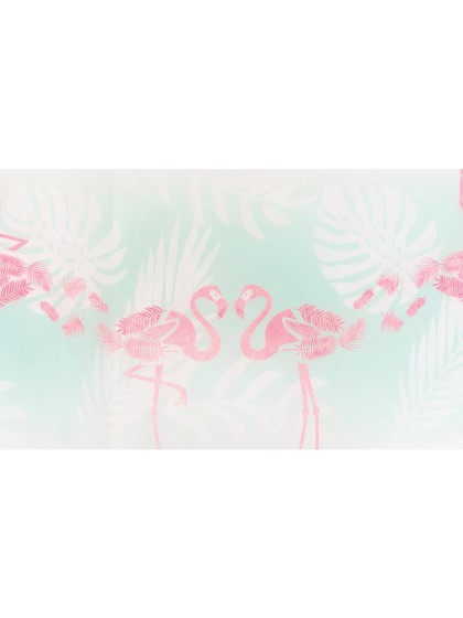 CHEMIN DE TABLE ROMANCE FLAMANT ROSE 29CM X 5M