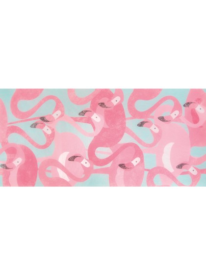 CHEMIN DE TABLE ROMANCE FLAMANT ROSE 2 30CM X 5M