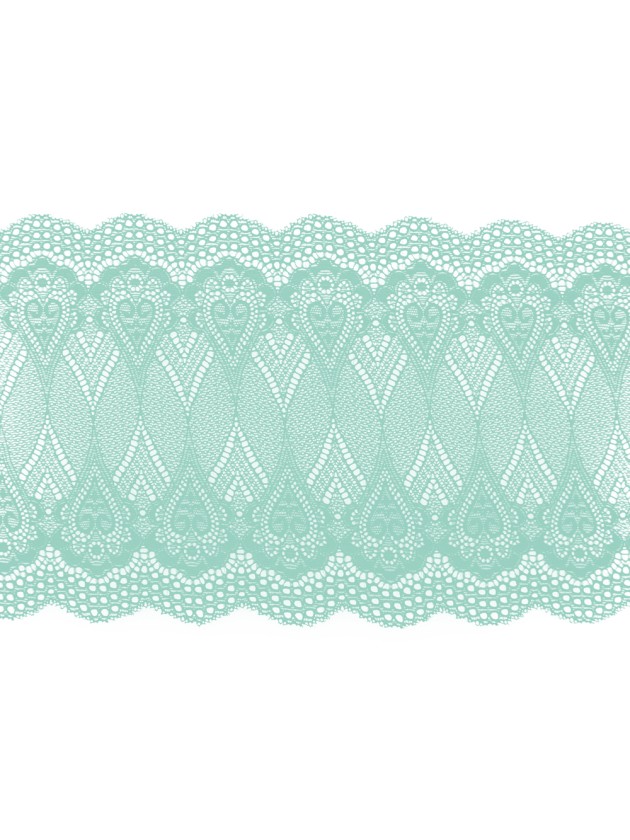 TABLE RUNNER PERSIAN LACE GREEN 18CM X 5M