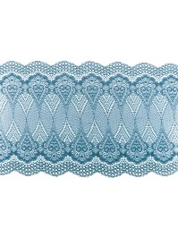TABLE RUNNER PERSIAN LACE PETROL BLUE 18CM X 5M