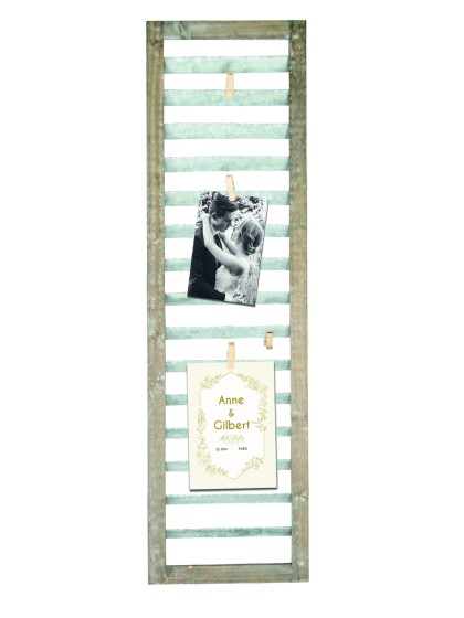 WOODEN/METAL PHOTO FRAME W/CLIP 30CM X 3CM X 100CM