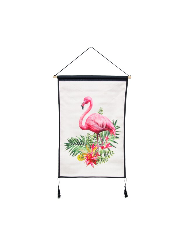 KAKEMONO FLAMANT ROSE 48CM X 66CM X 1.5CM