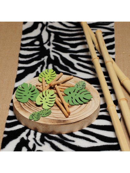 CHEMIN DE TABLE FOURRURE ZEBRE 30CM X 3M