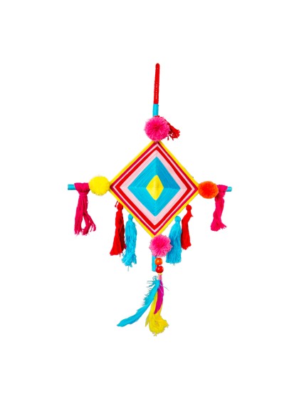 SUSPENSION MULTICOLORE GOD\'S EYES 34CM X 48CM