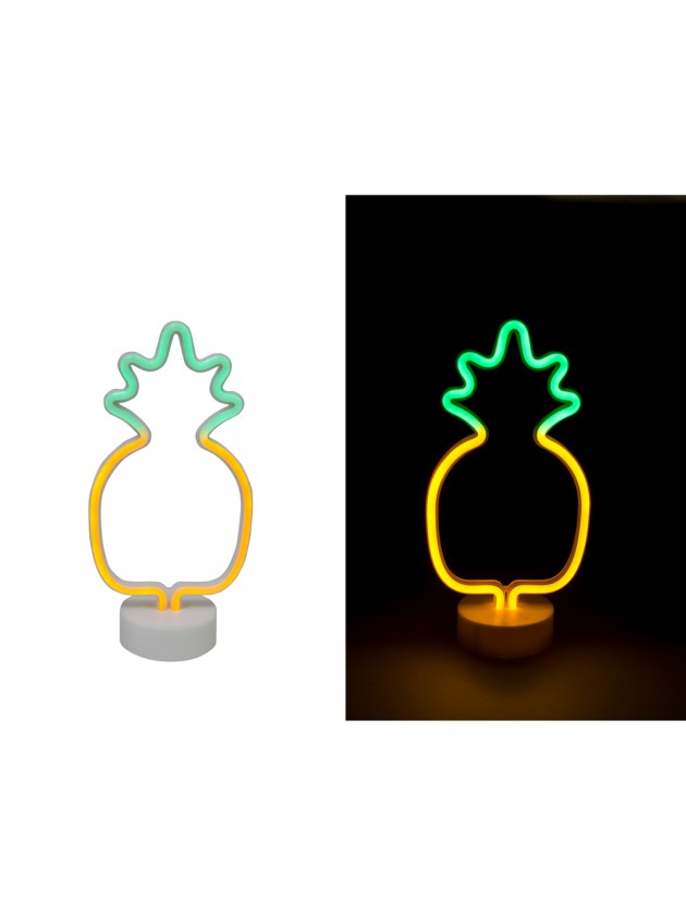 ANANAS NEON VERT JAUNE 16CM X 33CM