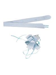 SACHET 2 NOEUDS VELOURS BLEU PASTEL 4.7CM X 1.8CM