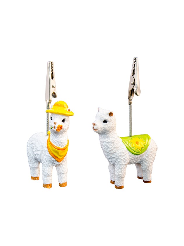 LLAMA RESIN PLACE HOLDER 2 ASSORTED 5.4CM X 2CM X 6.7CM
