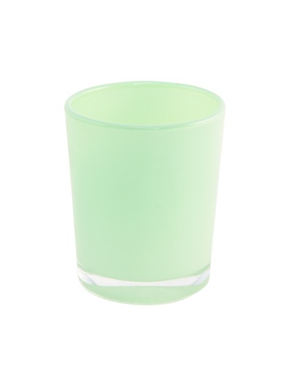 SHINY PASTEL GREEN CANDLEHOLDER DIA 5.6CM X 6.5CM