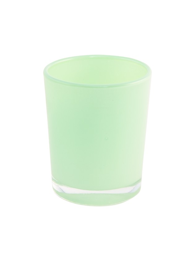SHINY PASTEL GREEN CANDLEHOLDER DIA 5.6CM X 6.5CM