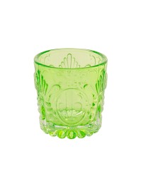 BOUGEOIR ART DECO VERT LIME DIA 5.6CM X 5.7CM