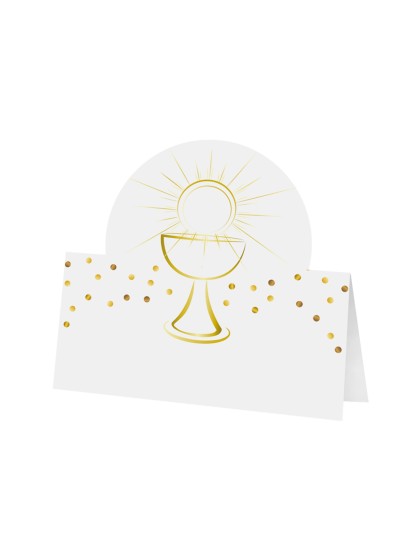 SET 6 MARQUE-PLACES COMMUNION 8CM X 8CM