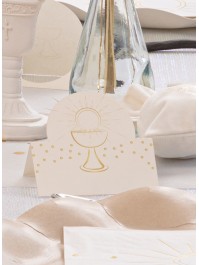 S/ 6 TABLE PLACE CARDS COMMUNION 8CM X 8CM