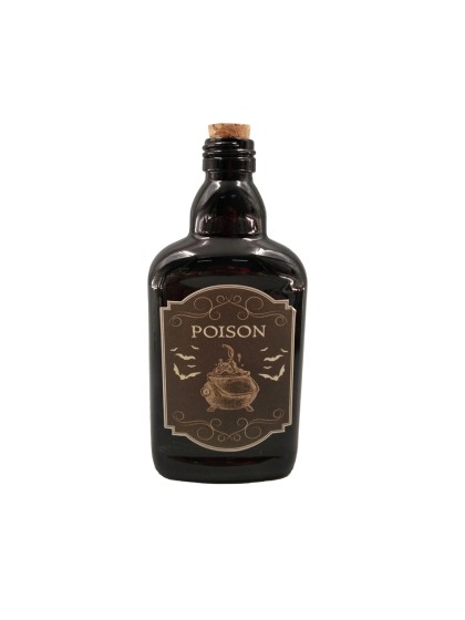 BLACK POISON BOTTLE 19CM