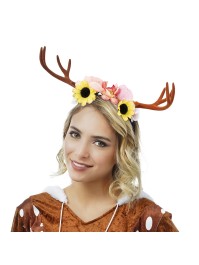 ANTLER HEADBAND WITH FLOWERS 