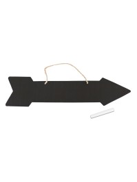 SET OF 3 PAPER SLATE BLACK ARROWS W/ CHALK 41CM X 10CM