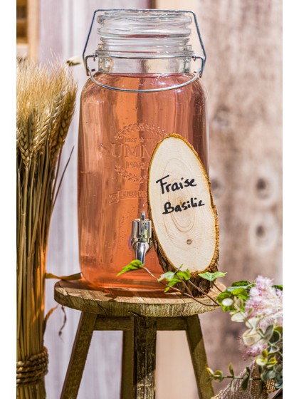 TABOURET BOIS DECO DIA 19CM X 25CM