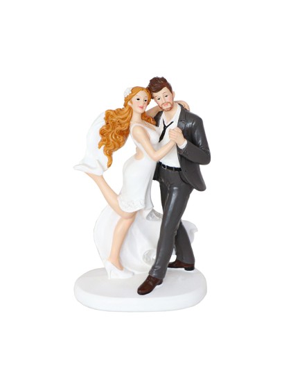 RESIN WEDDING DANCING COUPLE 11.6CM X 7.3CM X 18.8CM