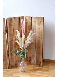 3 TIGES HERBE DE PAMPA ROSE 100-135CM