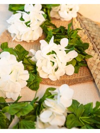 GUIRLANDE HORTENSIA BLANC 220CM