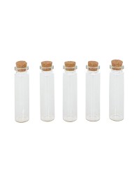 BAG 5 GLASS TUBES DIA 2.2CM X 7.4CM