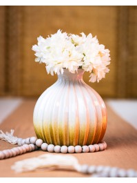 BUNCH OF CREAM FLOWERS 26CM / FLOWER DIA 6CM