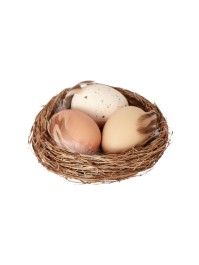 NEST WITH 3 EGGS DIA 9CM