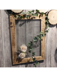 WOODEN FRAME W/ GRID 80CM X 60CM