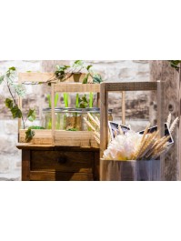 SET 2 SUPPORTS BOIS AVEC ANSE 32CM X 25CM X 30CM/ 26CM X 18CM X 24CM