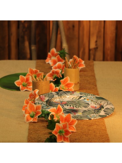 ASSIETTE DECO TROPICAL DIA 33CM X 1.5CM